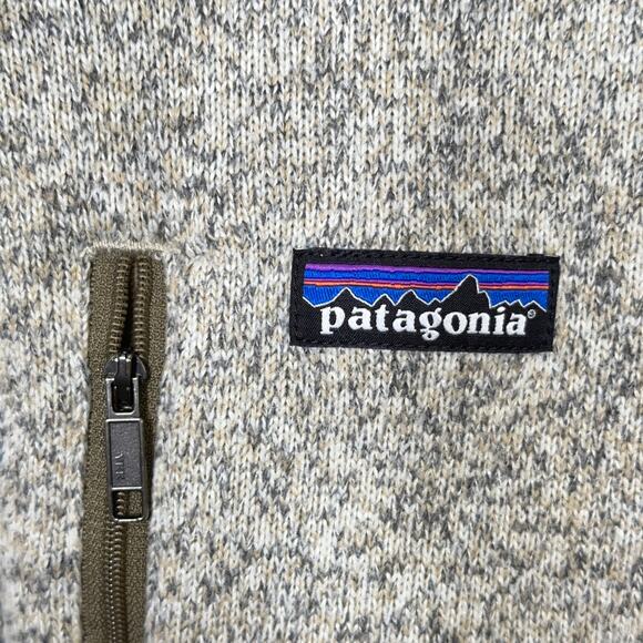 PATAGONIA Better Sweater 1/4 Zip Fleece Jacket Stonewash Tan Gray {103} - Picture 5 of 7